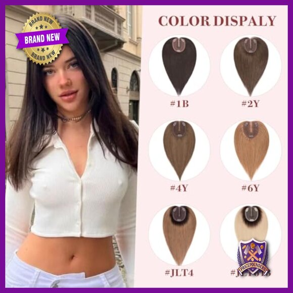 Human Hair Topper 10x12 Base 35g No Bangs for Thinning Hair main image 3